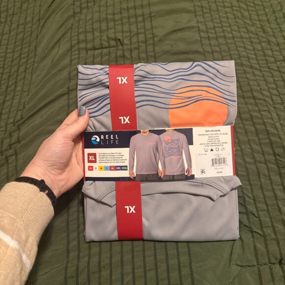 Reel Life Men's Long Sleeve UV Tee XL NWT - Picture 5 of 8